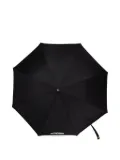 Moschino logo curved-handle umbrella - Black