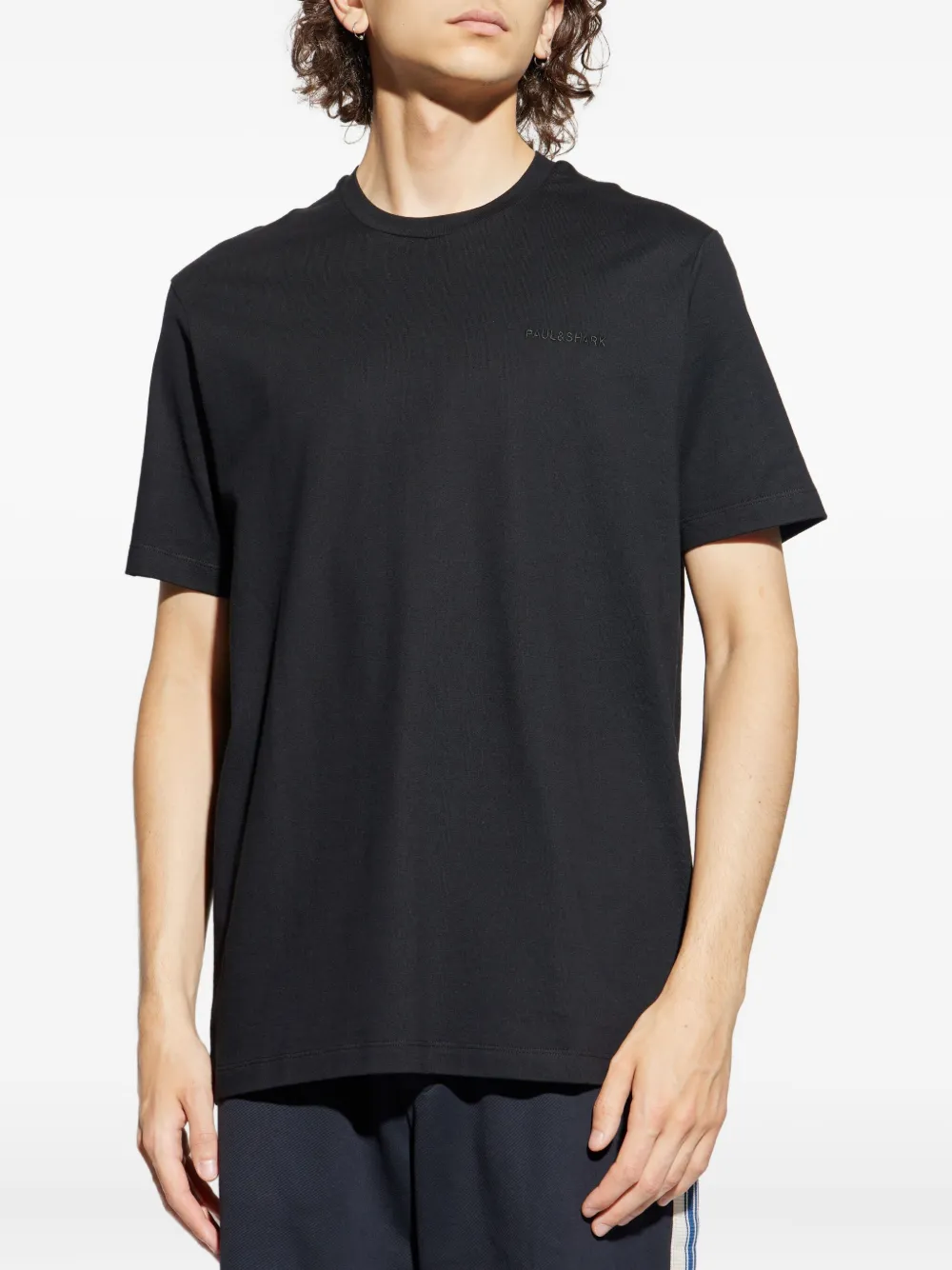 Paul & Shark T-shirt met geborduurd logo Zwart
