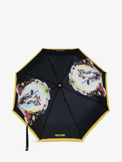 Moschino print trimmed umbrella