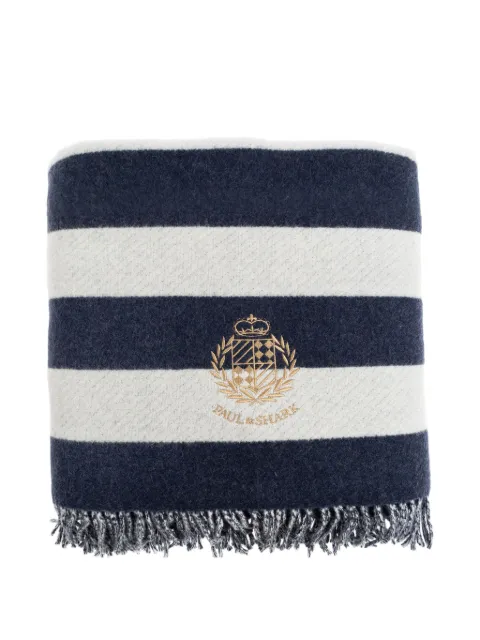 Paul & Shark striped embroidered blanket