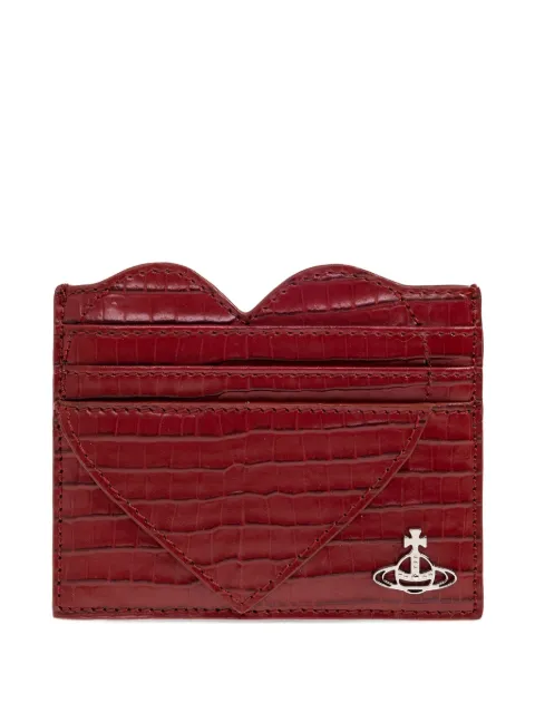 Vivienne Westwood heart-shaped crocodile-embossed cardholder
