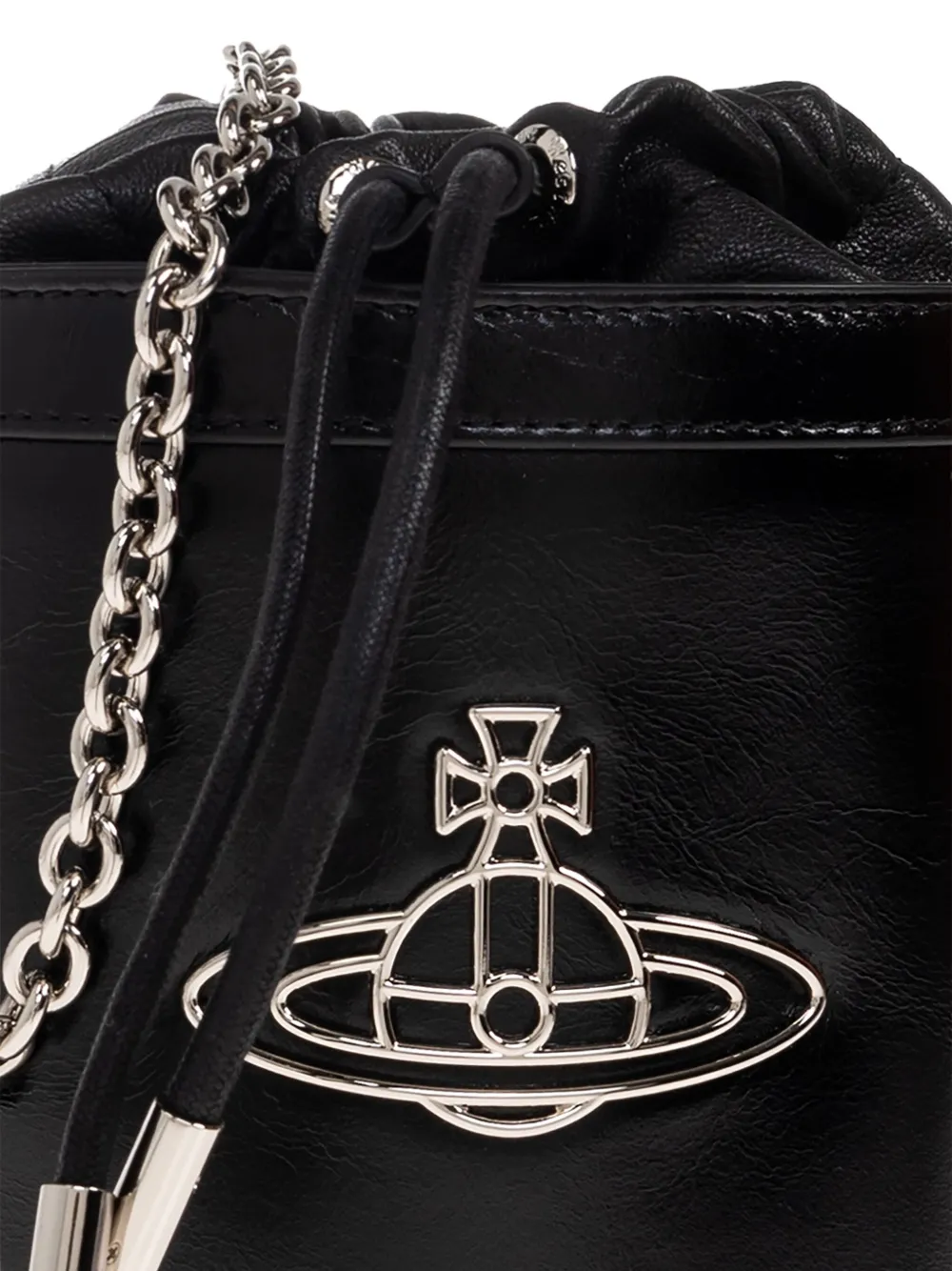 Vivienne Westwood orb-embellished bucket bag Zwart