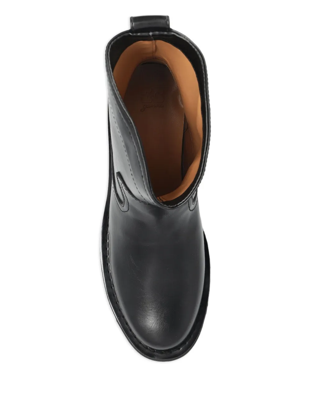 GANNI pull-on biker boots Black