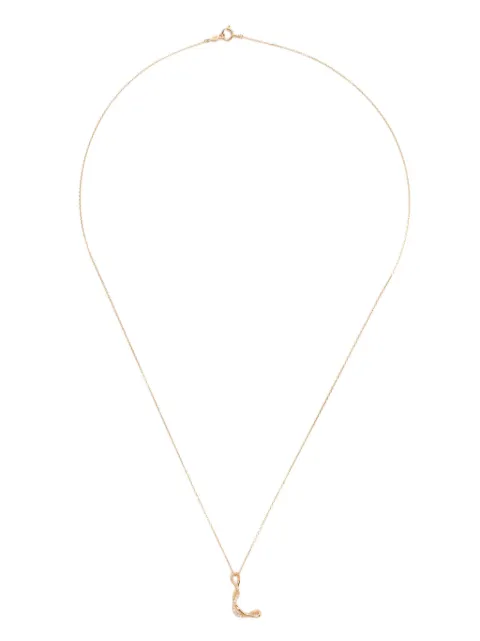 Charlotte Chesnais 18K yellow gold Letter L diamond necklace