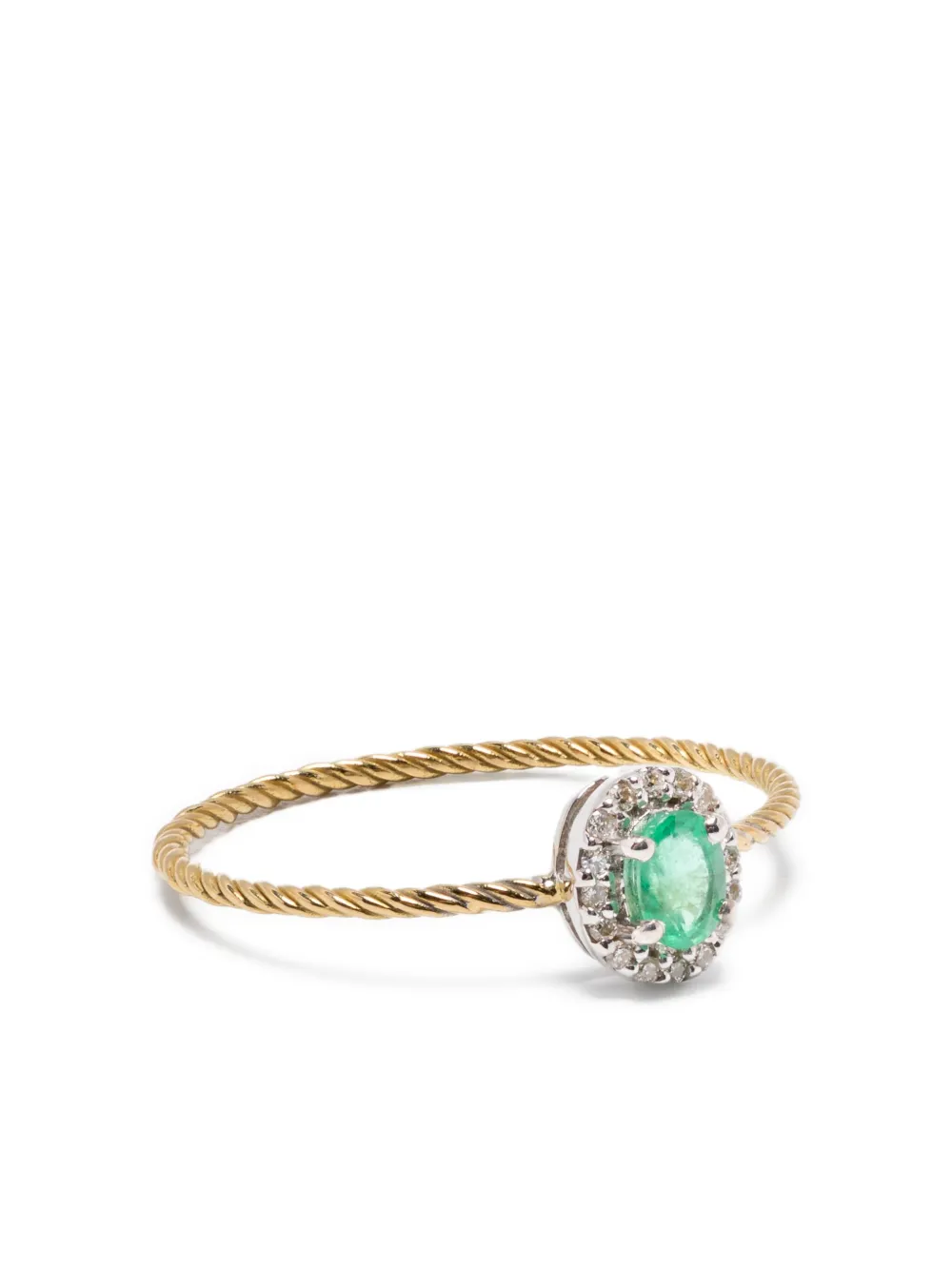 18kt yellow gold emerald ring