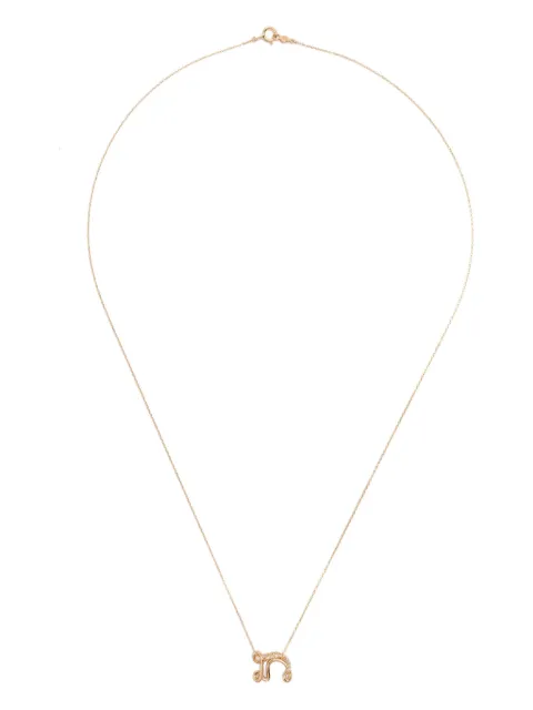 Charlotte Chesnais 18K yellow gold Letter N diamond necklace