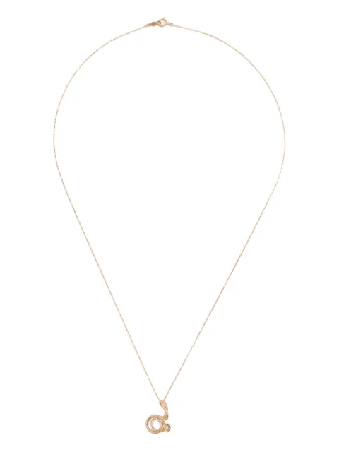 Charlotte Chesnais 18K yellow gold Letter D diamond necklace