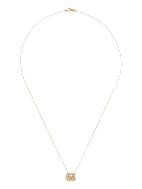 Charlotte Chesnais 18K yellow gold Letter E diamond necklace