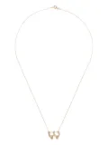 Charlotte Chesnais 18K yellow gold Letter W diamond necklace