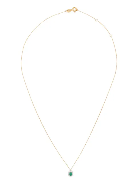 Wouters & Hendrix Gold 18K gold emerald and diamond necklace