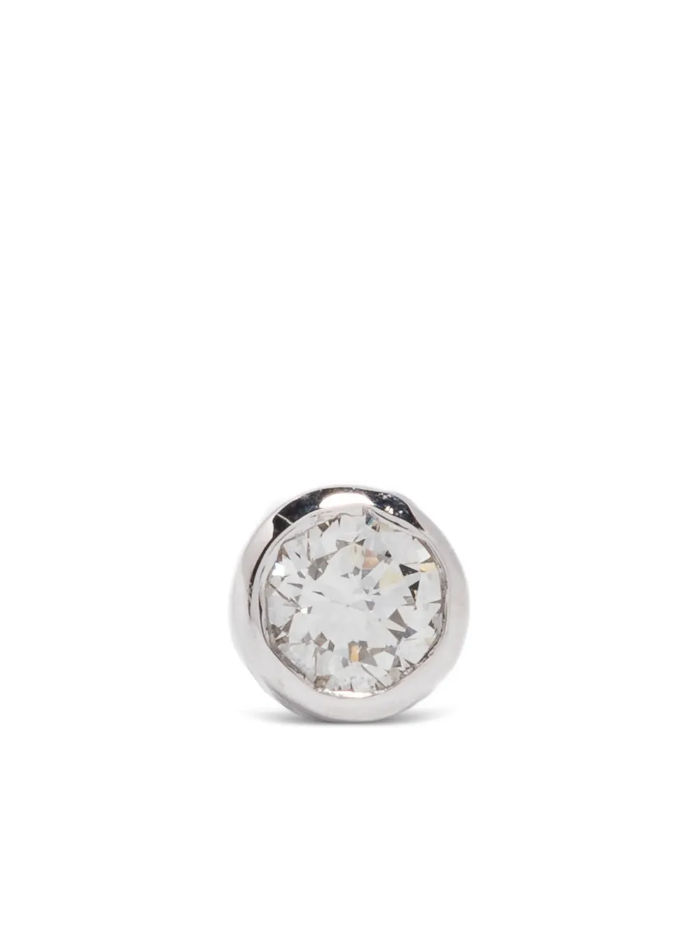 18K white gold stud diamond earring