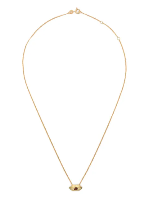 Wouters & Hendrix Gold 18K yellow gold Lip garnet necklace