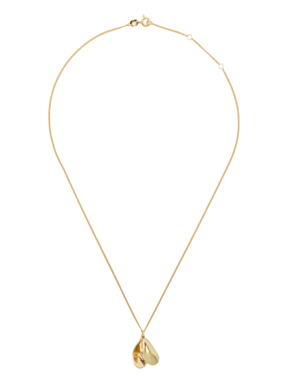 18K gold Mussel diamond necklace