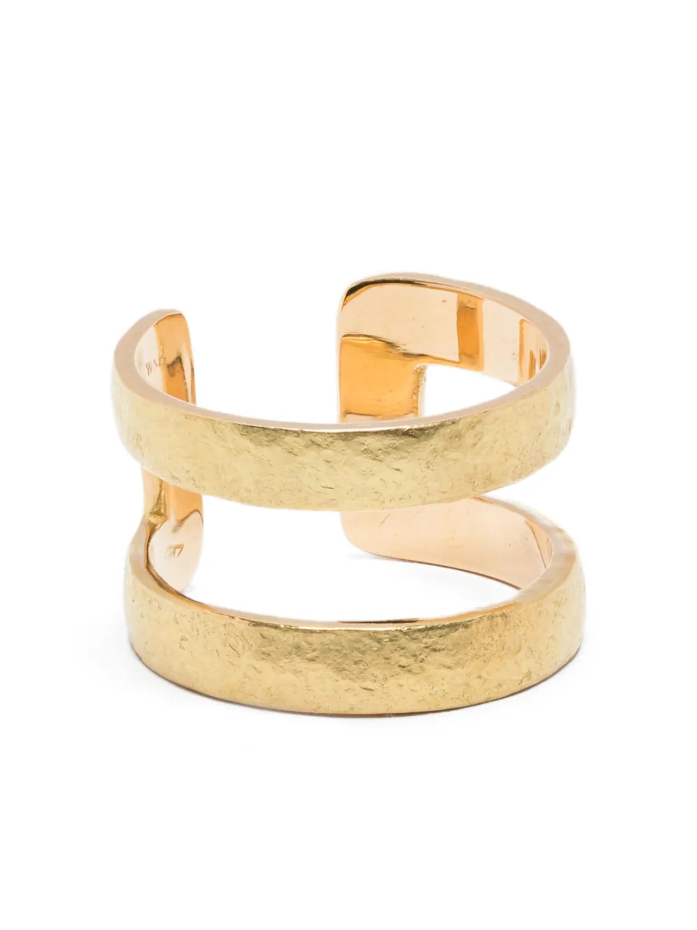 18kt yellow gold double-band ring