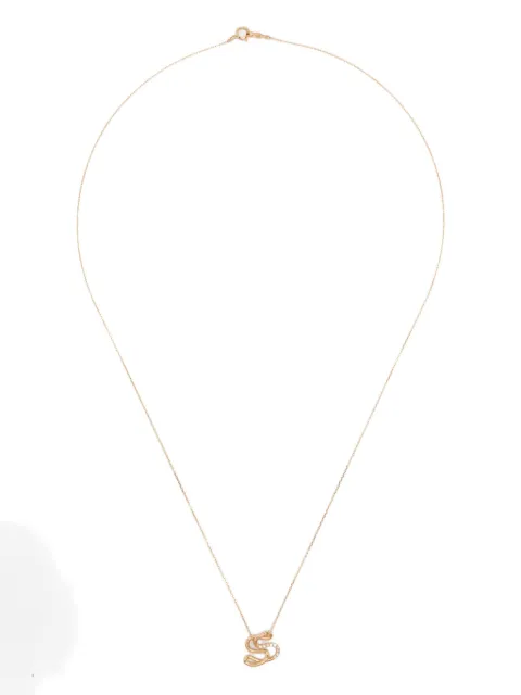 Charlotte Chesnais 18K yellow gold S diamond necklace