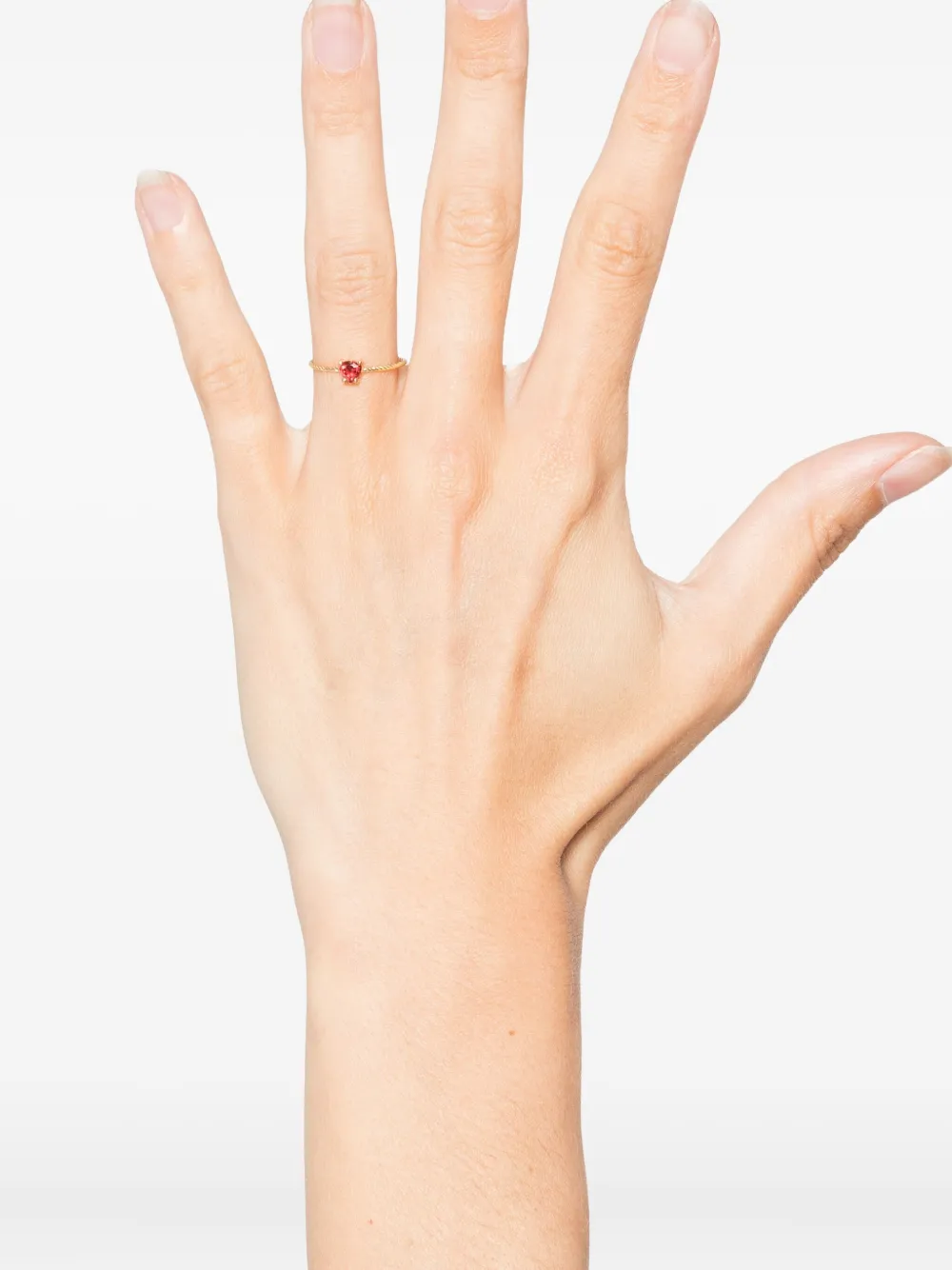 Wouters & Hendrix Gold 18kt Yellow Gold Heart Garnet Ring In Gold