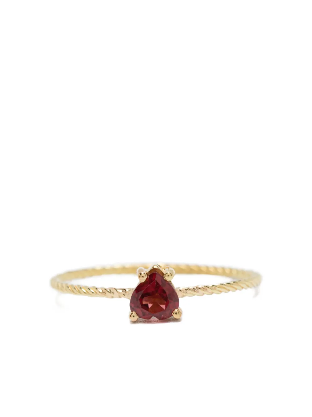 Wouters & Hendrix Gold 18kt Yellow Gold Heart Garnet Ring In Gold