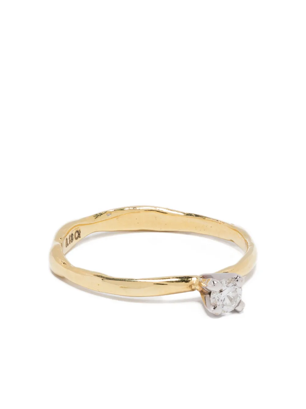 18kt yellow gold Solitaire diamond ring