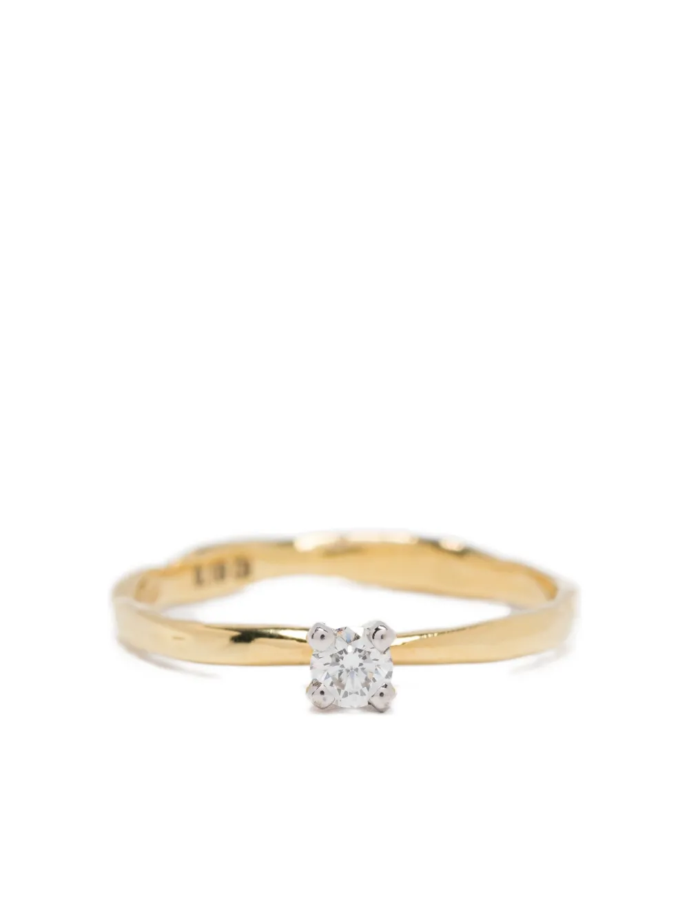 Wouters & Hendrix Gold 18kt Yellow Gold Solitaire Diamond Ring In Gold