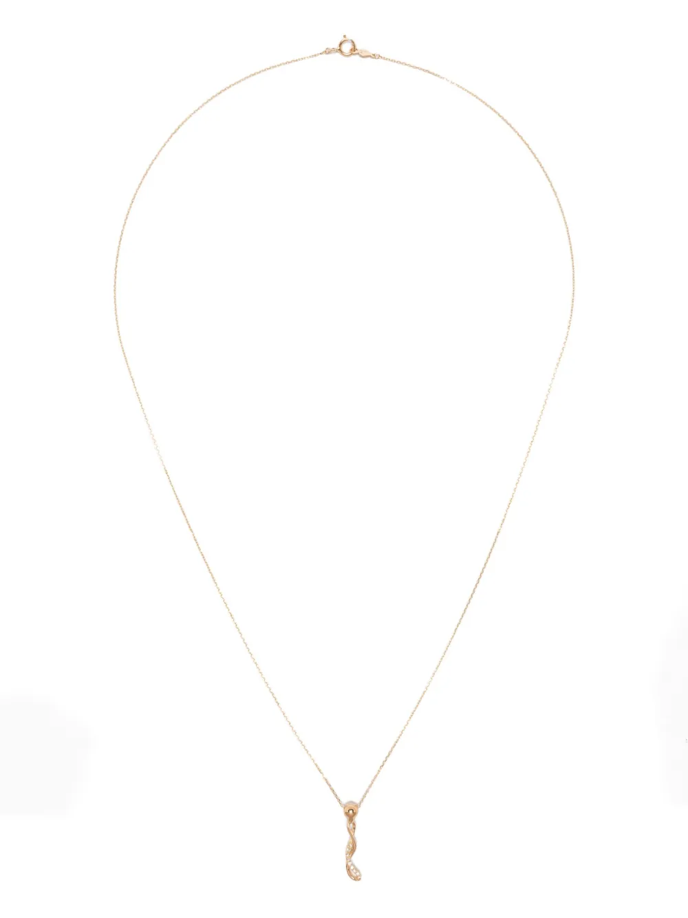 18K yellow gold I diamond necklace