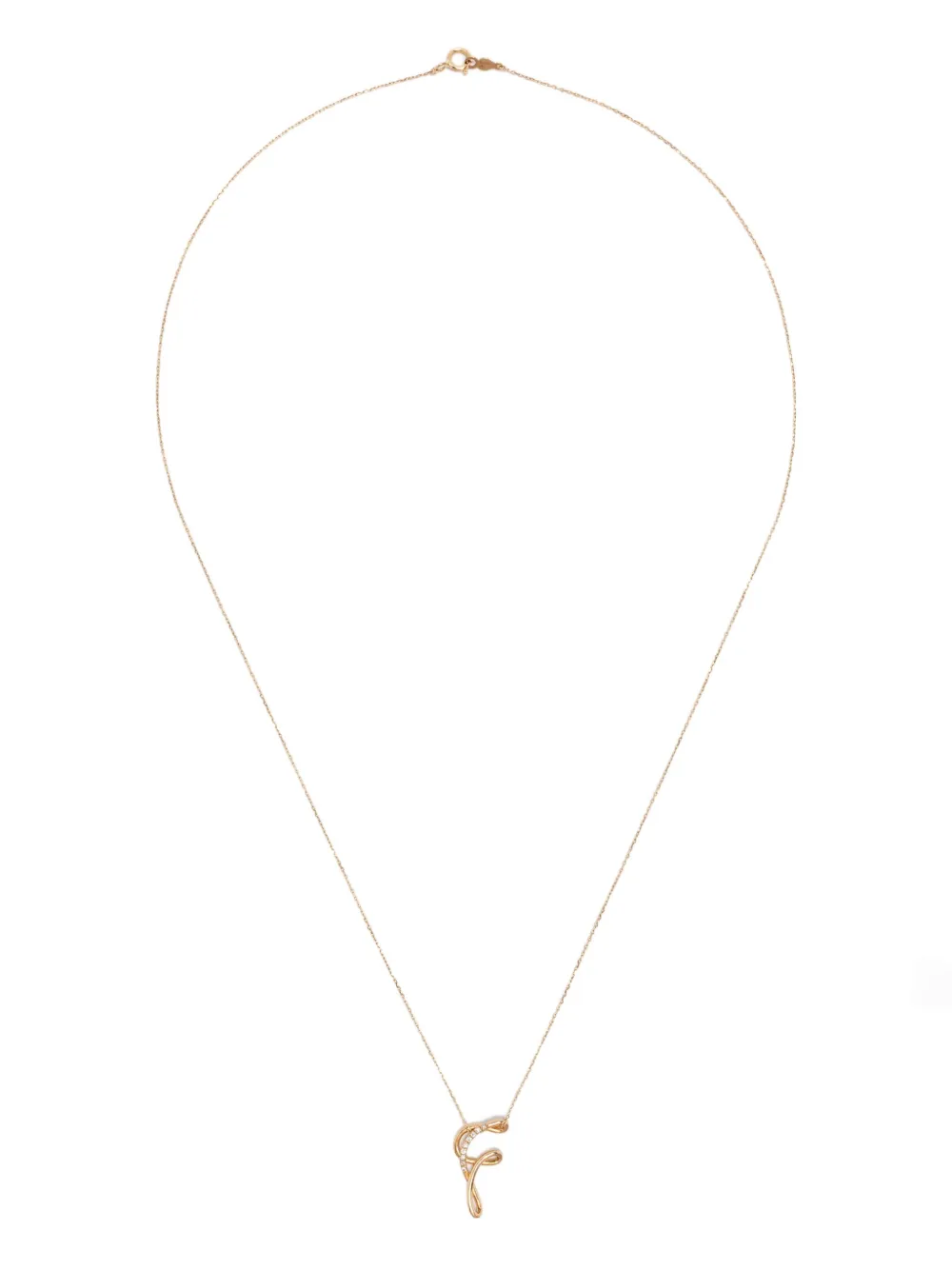 18K yellow gold F diamond necklace