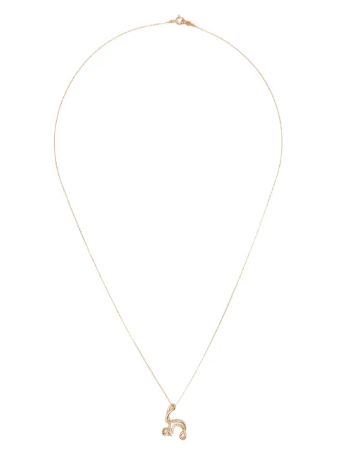 Charlotte Chesnais 18K yellow gold H diamond necklace