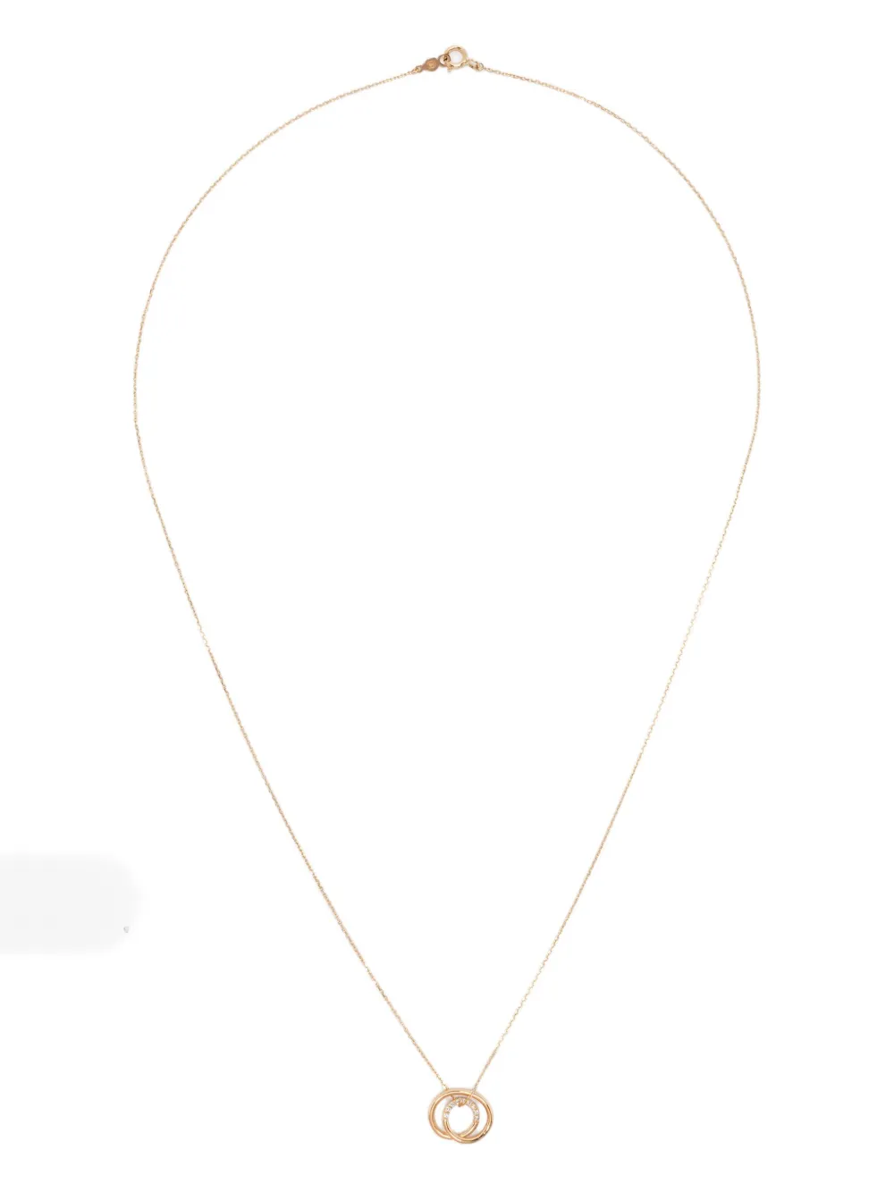 18K yellow gold diamond circle necklace