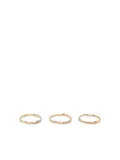 Wouters & Hendrix Gold 18K yellow gold stacked diamond ring (set of three)
