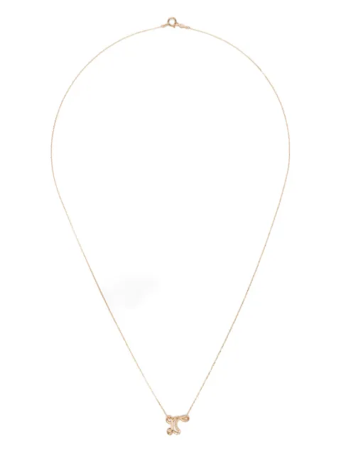 Charlotte Chesnais 18K yellow gold R diamond necklace