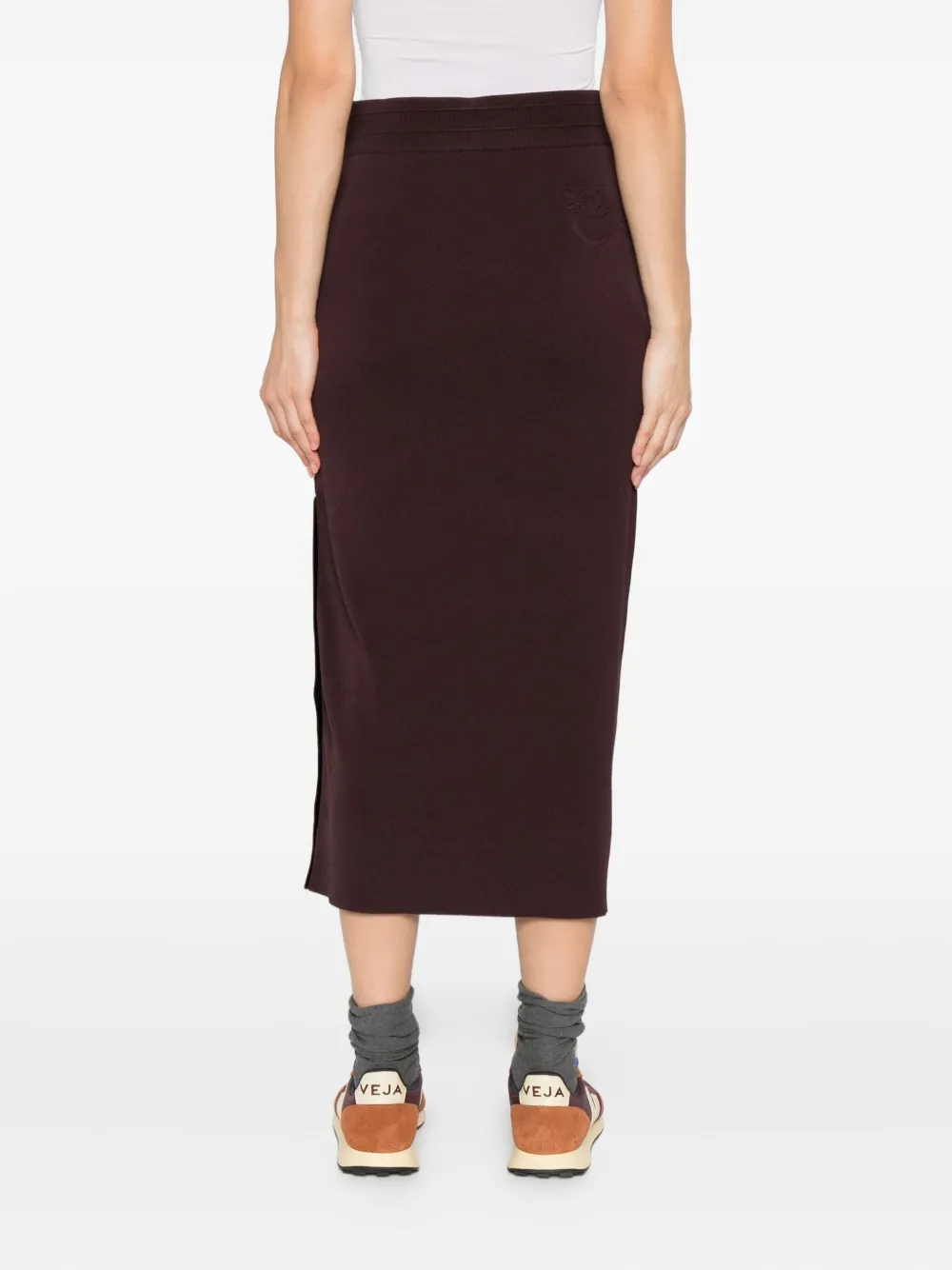 PINKO drawstring side-stripe skirt Rood