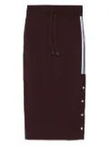 PINKO drawstring side-stripe skirt - Red