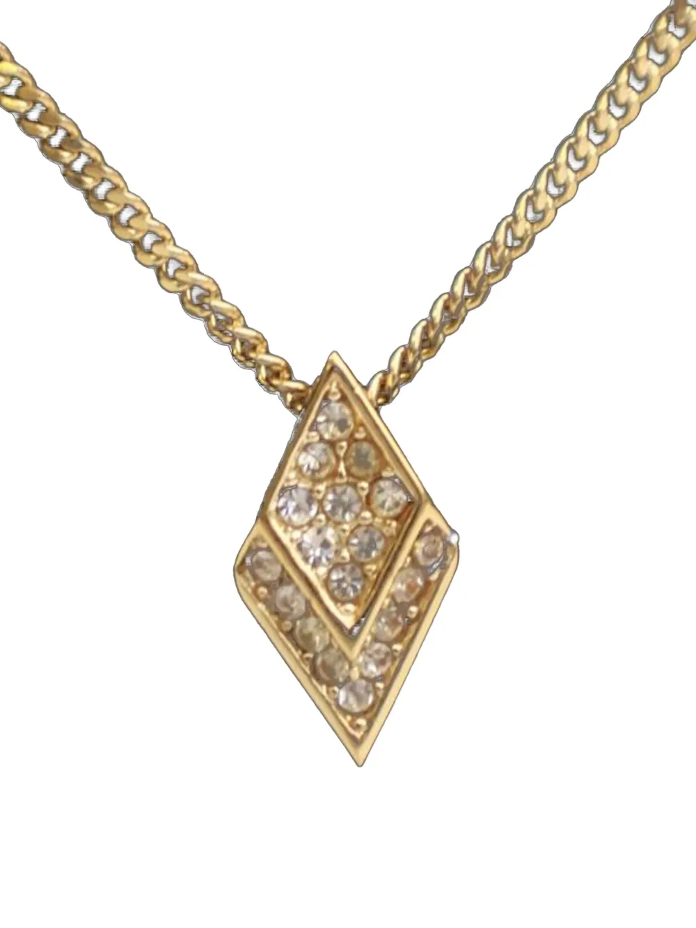 Christian Dior Pre-Owned 1980-1990 Gold Plated Crystal Pendant Christian Dior Pre-Owned 1980-1990 Gold Plated Crystal Pendant