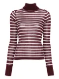 Alysi striped turtleneck top - Brown