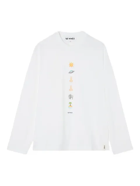 Sunnei emoji-print long-sleeve T-shirt