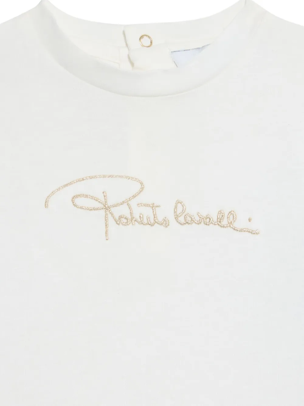 Roberto Cavalli Junior T-shirt met luipaardprint op de mouwen Wit