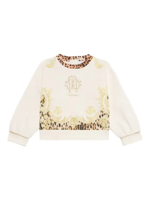 Roberto Cavalli Junior jaguar-print logo sweatshirt