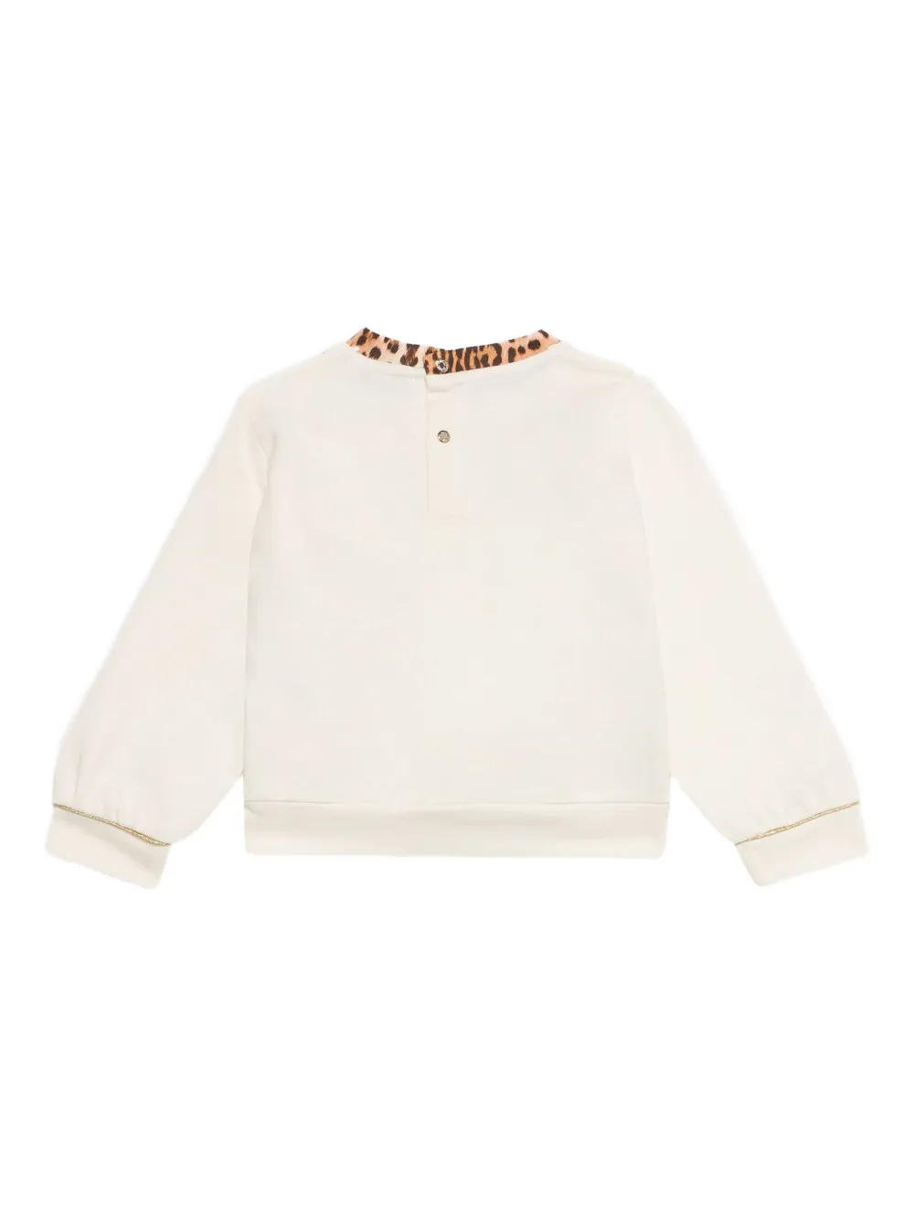  Roberto Cavalli Junior Jaguar-print Logo Sweatshirt - Neutrals 