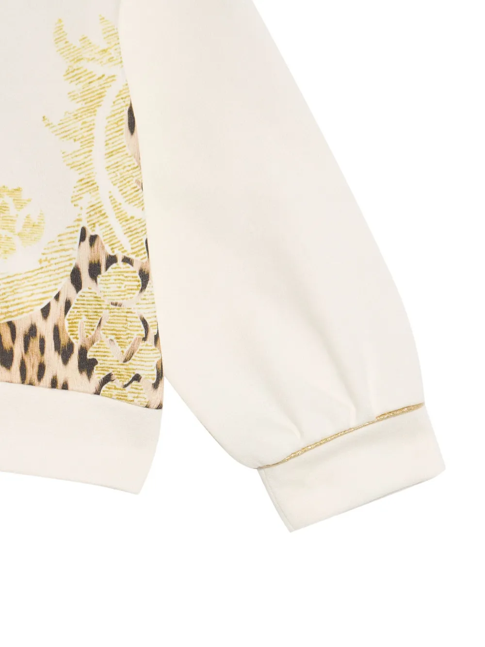  Roberto Cavalli Junior Jaguar-print Logo Sweatshirt - Neutrals 