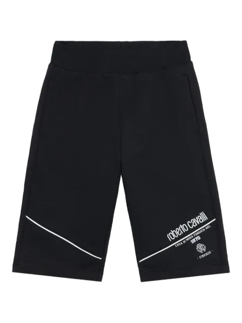 Roberto Cavalli logo bermuda shorts