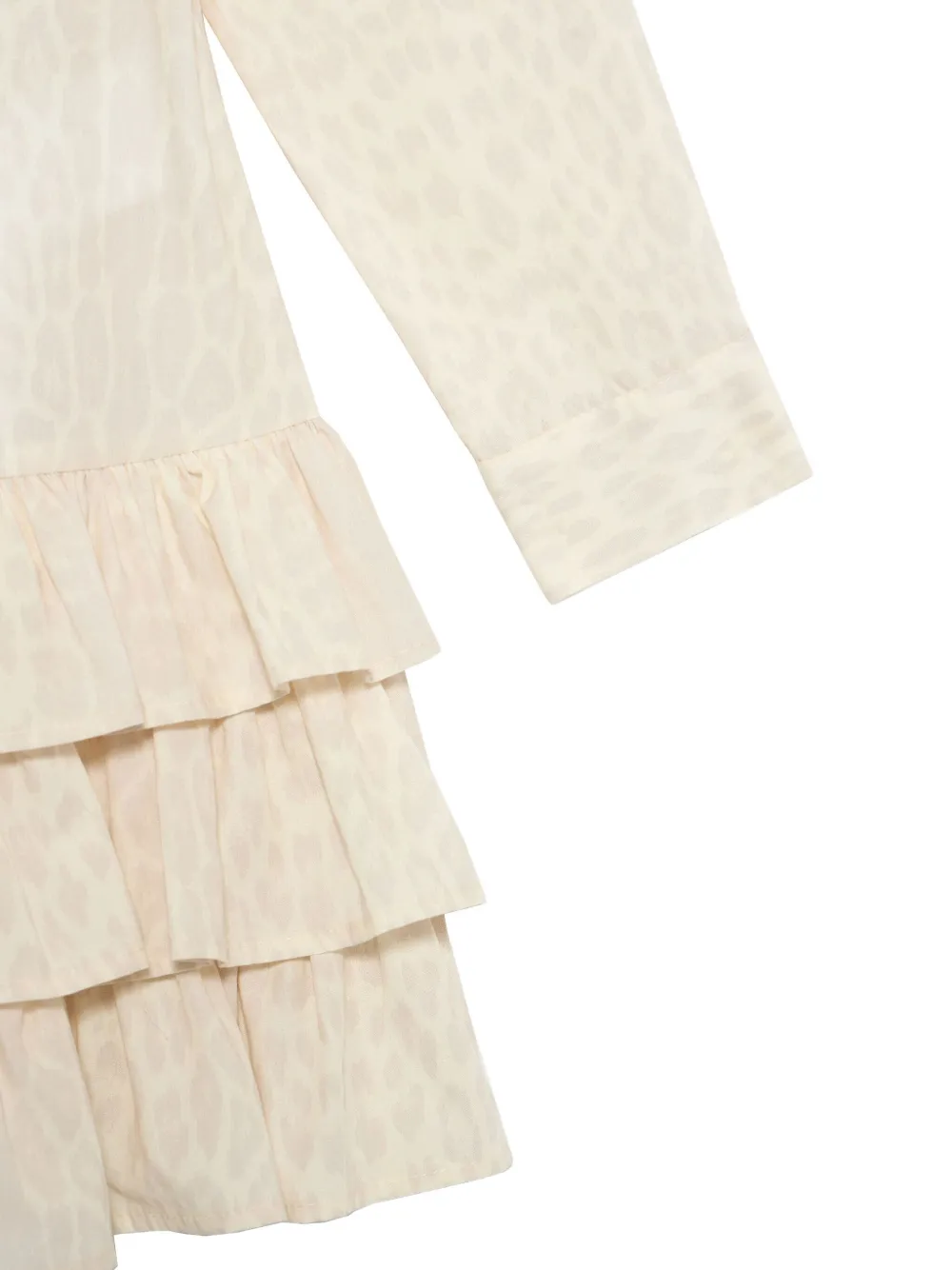 Roberto Cavalli Junior ruffle-detail leopard-print dress Beige
