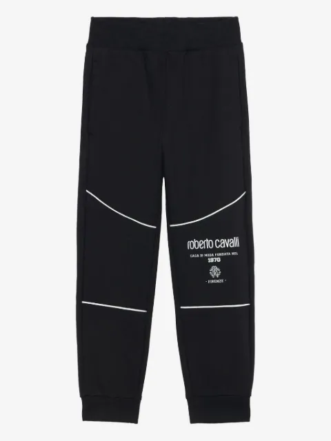 Roberto Cavalli Junior 로고 프린트 패널 팬츠