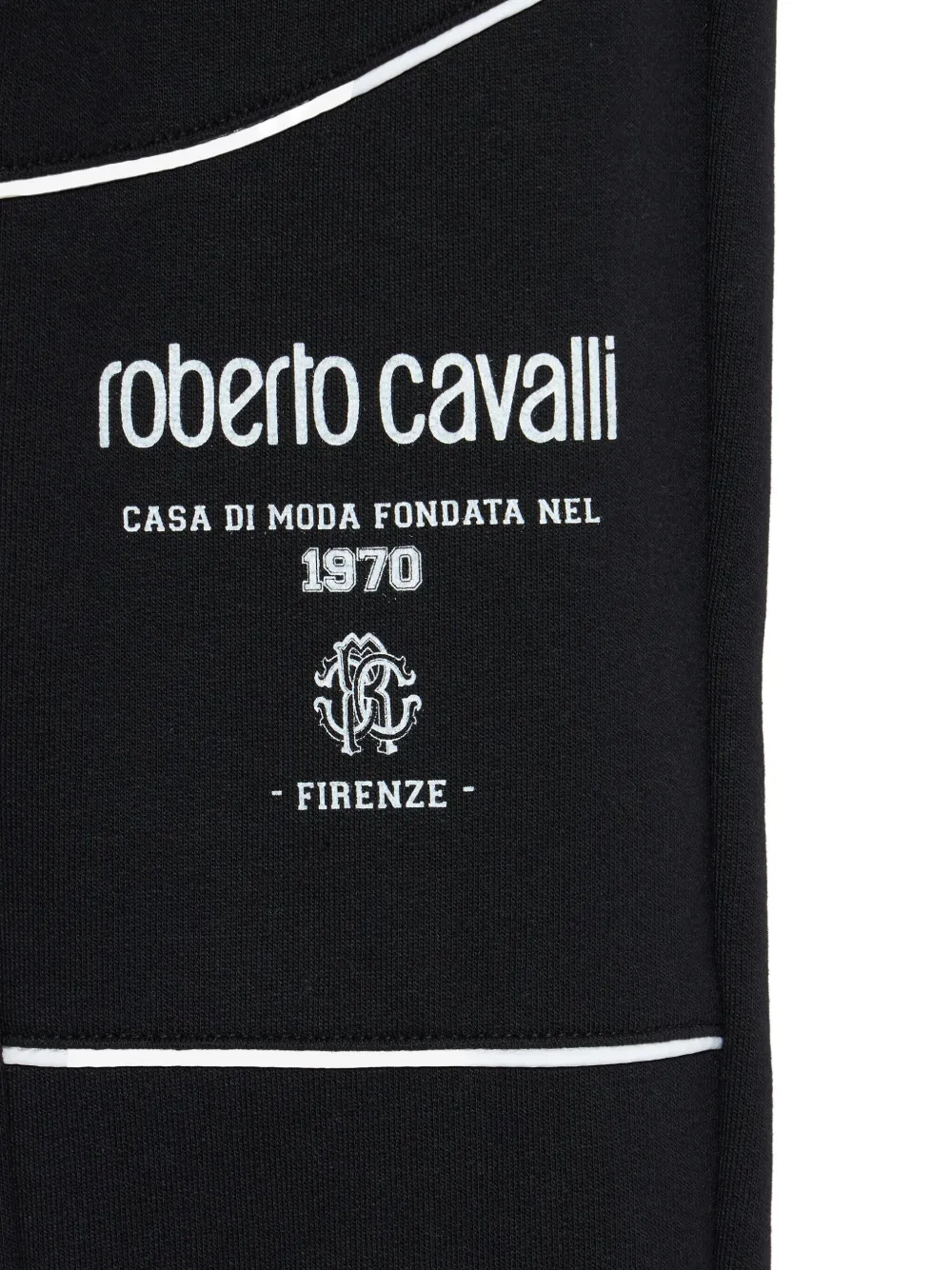 Roberto Cavalli Broek met logoprint Zwart