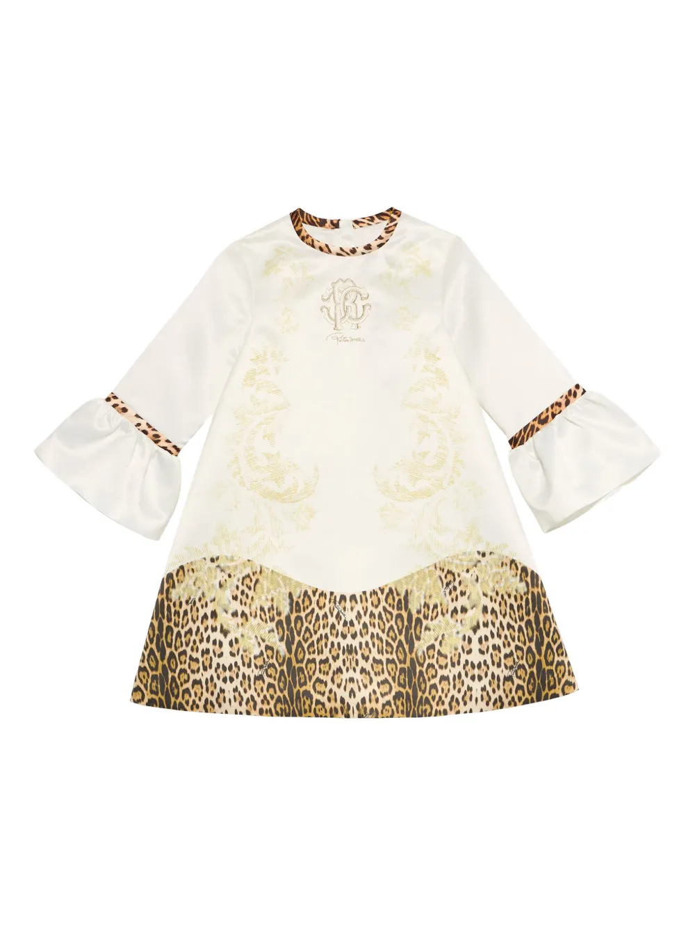 Roberto Cavalli leopard-print ruffled dress | Neutrals | Image 1
