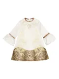 Roberto Cavalli leopard-print ruffled dress - Neutrals