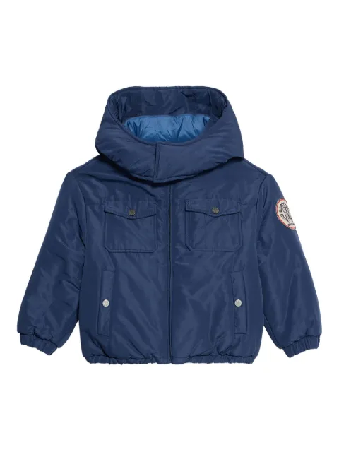 Roberto Cavalli logo-patch hooded padded jacket