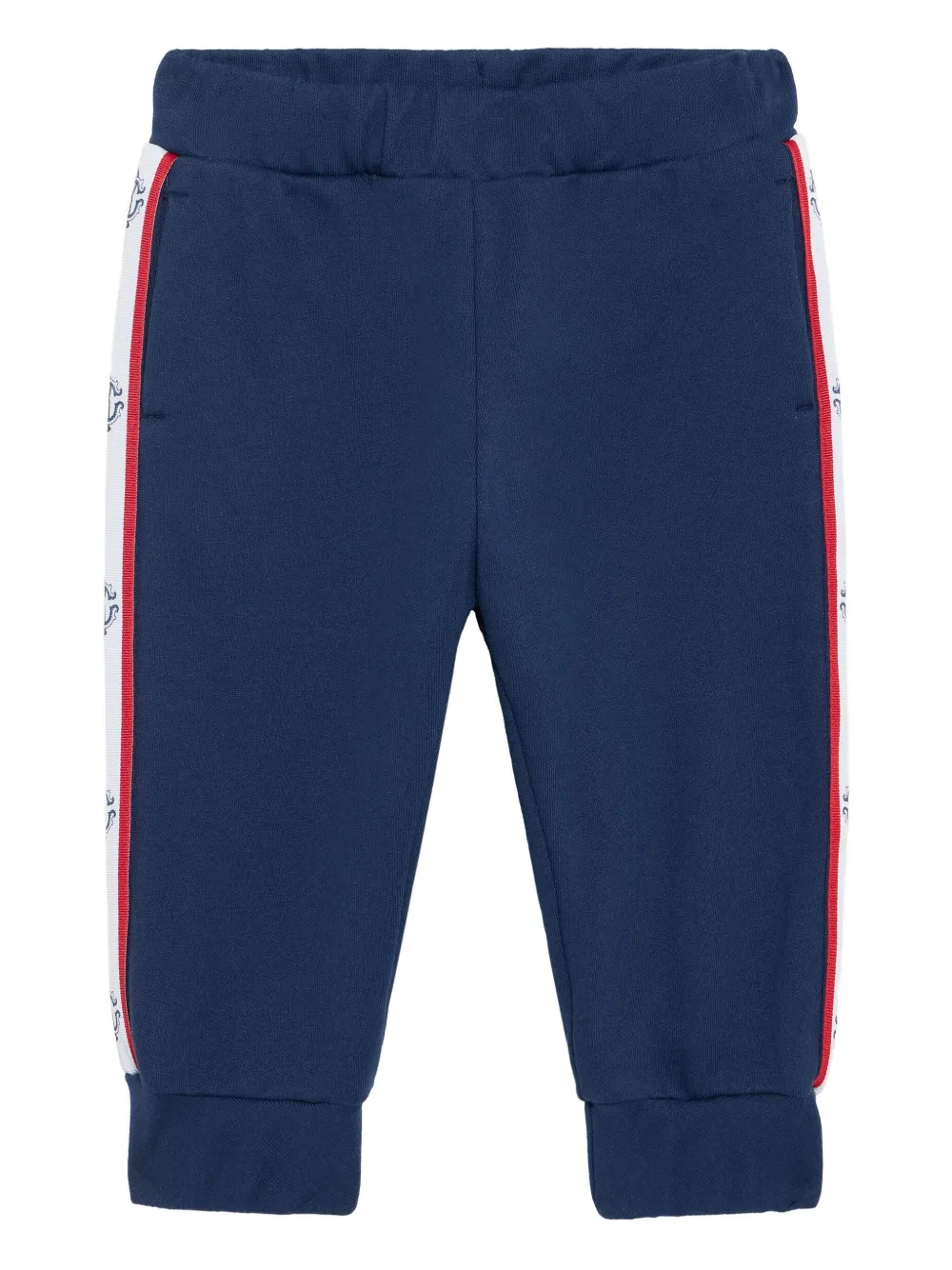 Roberto Cavalli Junior Trainingsbroek met vlakken en monogram Blauw