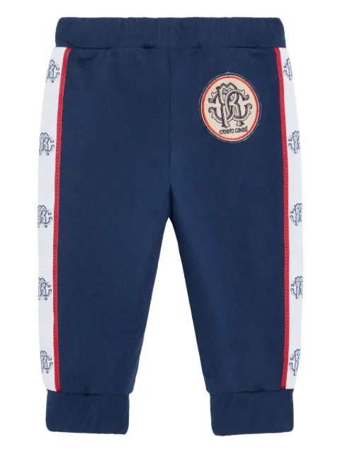 Roberto Cavalli Junior monogram panelled track pants