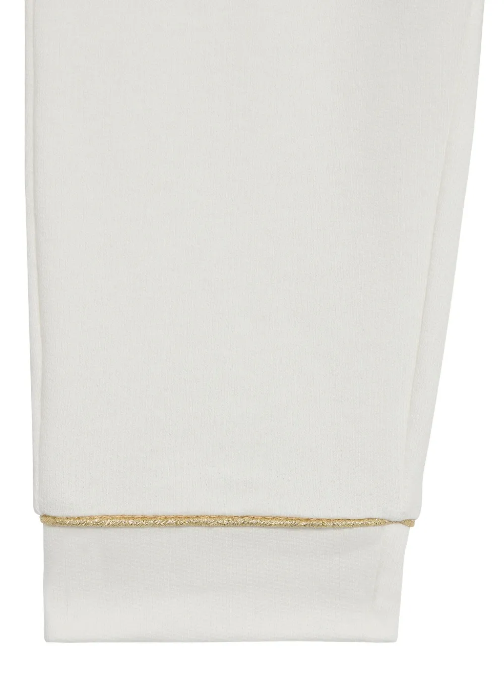 Roberto Cavalli Junior Trainingsbroek verfraaid met monogram Beige