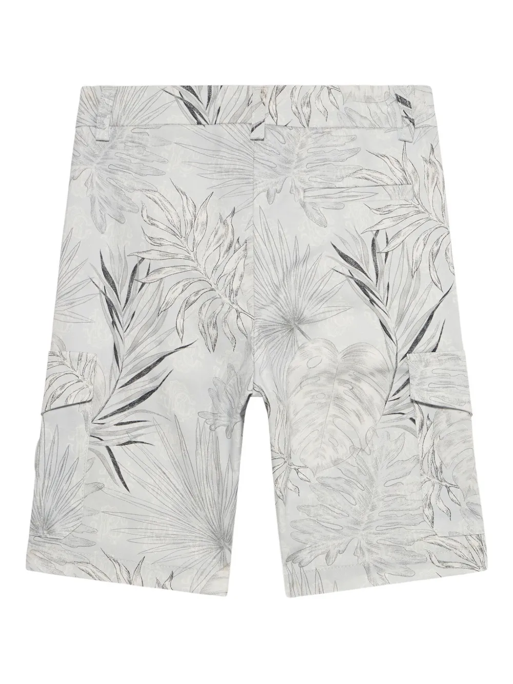 Roberto Cavalli Cargo shorts met bladerprint Beige