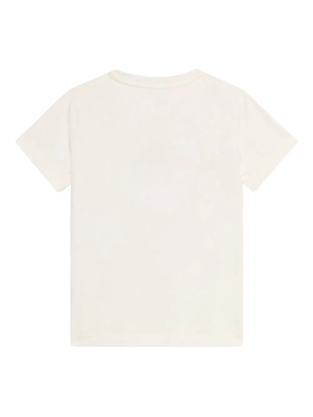 Roberto Cavalli Junior T-shirt met monogram en vlinder Beige